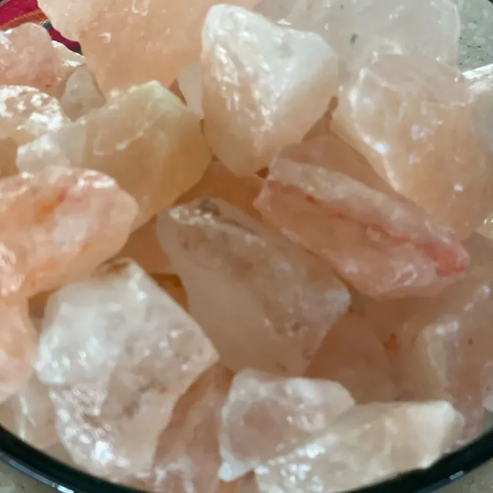 PINK HIMALAYAN rock salt 5 pounds of variety sizes of Himalayan rock salt